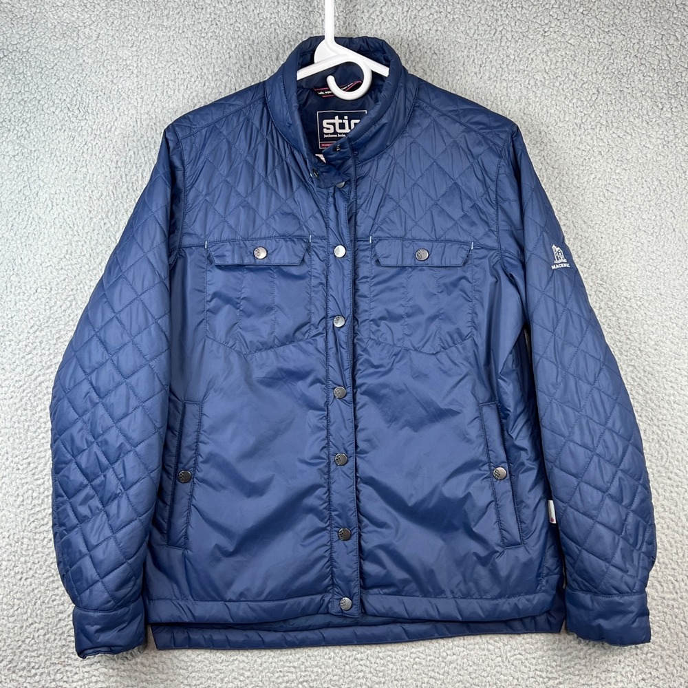 Stio Skyridge Quilted Jacket Navy Blue Womens Medium Pertex Thermore 100245-41